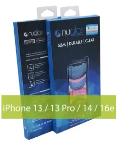 Nuglas Premium iPhone 13 / 13 Pro / 14 / 16e / 17e Tempered Glass Screen Protector 