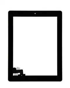 iPad 2 Compatible Touch Screen Assembly Black [Home Button + Tape]