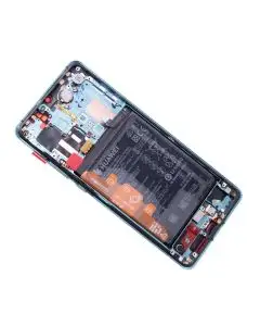 Huawei P30 Compatible Screen Assembly with Frame Aurora Blue (Service Centre Part)