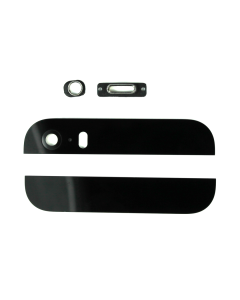 iPhone 5S / 5SE Compatible Back Cover Glass Black