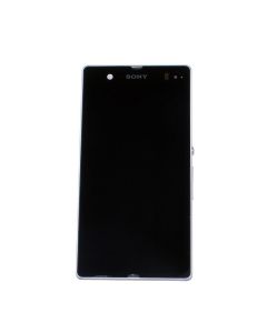 Sony L36H Xperia Z Display Assembly With Frame - White