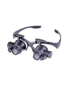 Glasses with Magnifier and LED Light