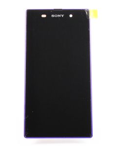 Sony L39h Xperia Z1 Compatible Display Assembly With Frame - Purple