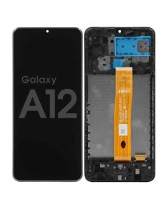 Samsung A12 Screen Assembly Black (Service Centre Part)