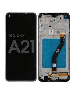 Samsung A21s Screen Assembly Black (Service Centre Part)