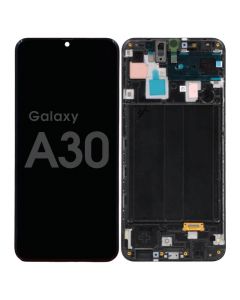 Samsung A30 Screen Assembly Black (Service Centre Part)