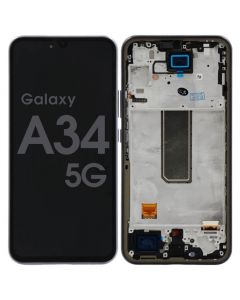 Samsung A34 (5G) Screen Assembly Graphite (Service Centre Part)