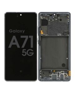 Samsung A71 Screen Assembly Prism Crush Black (Service Centre Part)