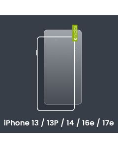 Nuglas Premium iPhone 13 / 13 Pro / 14 / 16e / 17e Tempered Glass Screen Protector [No Packaging]