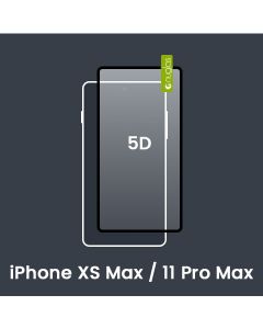 Nuglas Premium iPhone XS Max / 11 Pro Max Tempered Glass Screen Protectors [No Packaging - 5D Black]