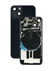 iPhone 14 Rear Glass Only [With Camera Lens & Magsafe Flex] Black