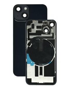 iPhone 14 Plus Rear Glass Only [With Camera Lens & Magsafe Flex] Black