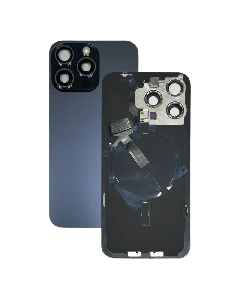 iPhone 15 Pro Rear Glass Only [With Camera Lens & Magsafe Flex] Blue