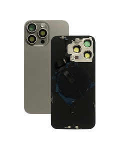 iPhone 15 Pro Rear Glass Only [With Camera Lens & Magsafe Flex] Natural