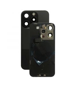iPhone 15 Pro Max Rear Glass Only [With Camera Lens & Magsafe Flex] Black