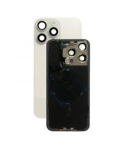 iPhone 15 Pro Max Rear Glass Only [With Camera Lens & Magsafe Flex] White