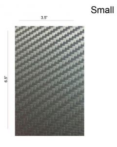 Carbon Fiber Film: Silver, Small