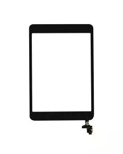 iPad Mini, Retina Compatible Touch Screen with IC Chip Black [Premium Quality + Tesa Tape + Home Button + Magnets]