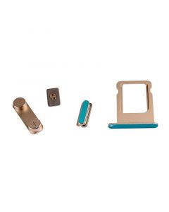 iPhone 5S / 5SE Compatible Power + Volume + Mute Button Set - Gold