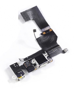 iPhone 5S Compatible Charge Port + Headphone Jack + Mic Flex - White