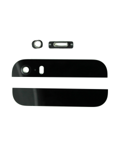 iPhone 5S / 5SE Compatible Back Cover Glass Black
