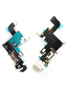 iPhone 6 Compatible Charge Port + Headphone Jack + Mic Flex Cable - White