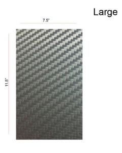 Carbon Fiber Film: Silver, Large