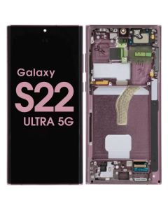 Samsung S22 Ultra Screen Assembly Burgundy (Service Centre Part)