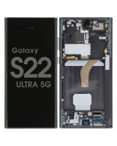 Samsung S22 Ultra Screen Assembly Phantom Black (Service Centre Part)