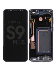 Samsung Galaxy S9 Plus Compatible Screen Assembly with Frame Black (Service Centre Part)