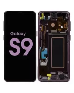 Samsung Galaxy S9 Compatible Screen Assembly with Frame Black (Service Centre Part)