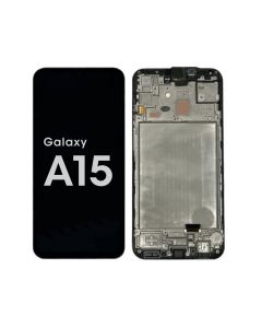 Samsung A15 4G / 5G Compatible Screen Assembly with Frame Black (Service Centre Part)