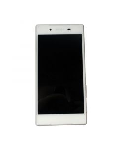 Sony Xperia Z5 E6653 Compatible Dual Sim LCD Assembly with Frame White Aftermarket