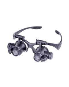 Glasses with Magnifier and LED Light