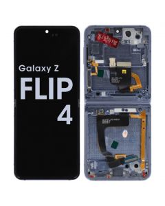 Samsung Z Flip 4 Main Screen Assembly Blue (Service Centre Part)